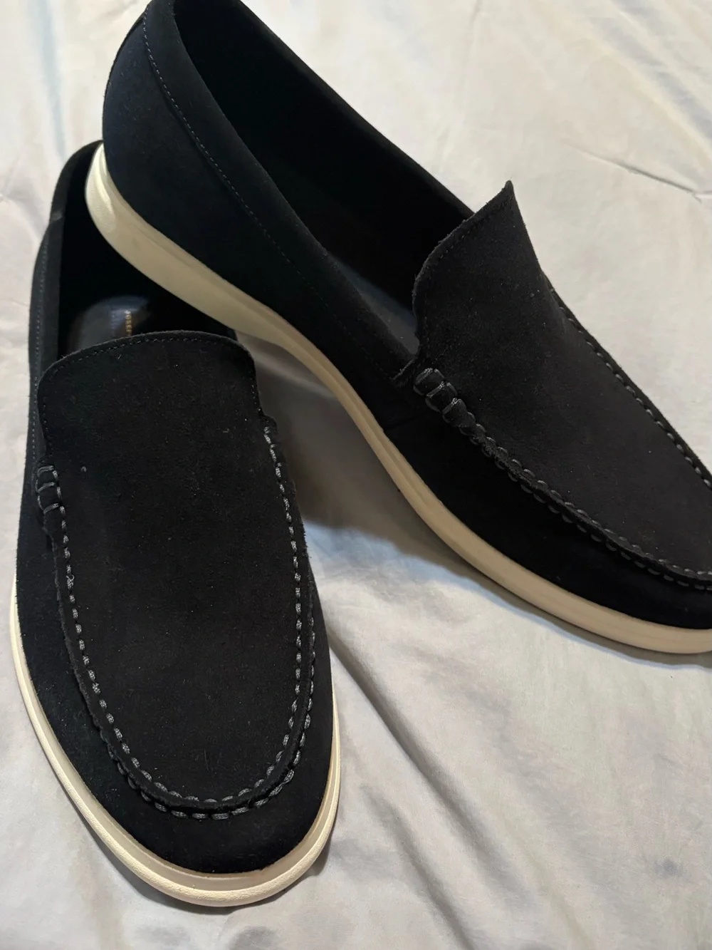 Men's navy blue Suede Slip-On Loafers